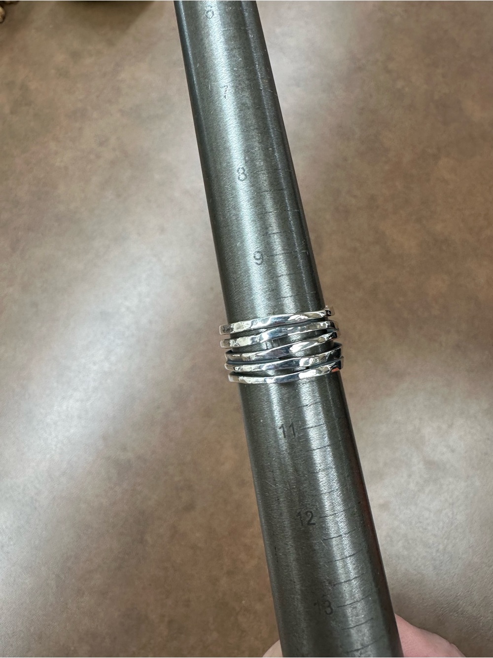James Avery RETIRED Hammered Stacked Band Size 10 - Picture 4 of 4